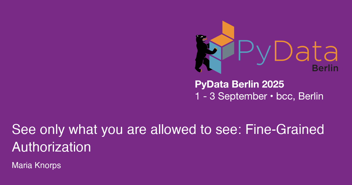 See only what you are allowed to see: Fine-Grained Authorization - Session Card