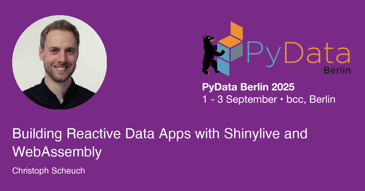 Building Reactive Data Apps with Shinylive and WebAssembly - Session Card