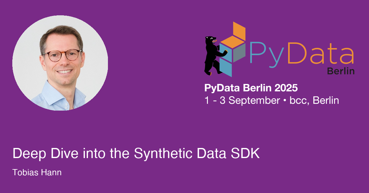 Deep Dive into the Synthetic Data SDK - Session Card