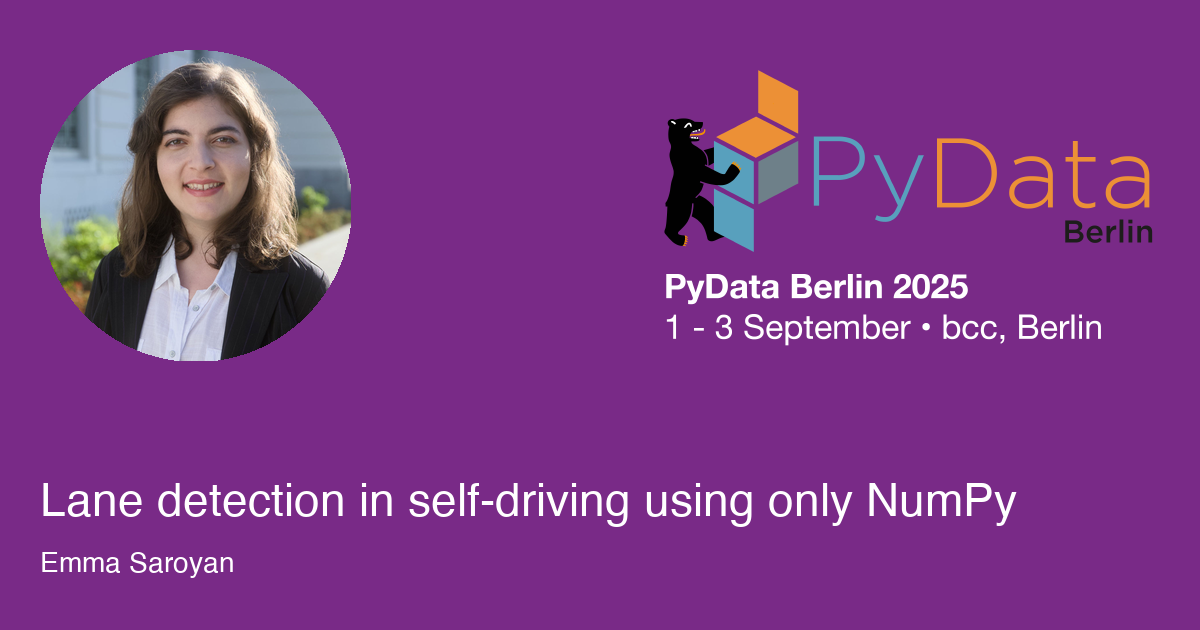 Lane detection in self-driving using only NumPy - Session Card